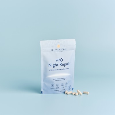 Rejuvenated H3O NIGHT REPAIR - Активні капсули для нічного відновлення та зволоження шкіри, 30 капсул