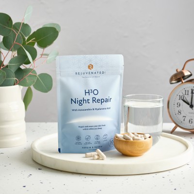 Rejuvenated H3O NIGHT REPAIR - Активні капсули для нічного відновлення та зволоження шкіри, 30 капсул