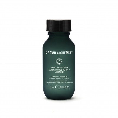 Grown Alchemist Hand + Body Lotion - Тревел розмір Парфумований Лосьйон для рук та тіла з ароматом Tomorrowland Elixir of Life, 50 мл